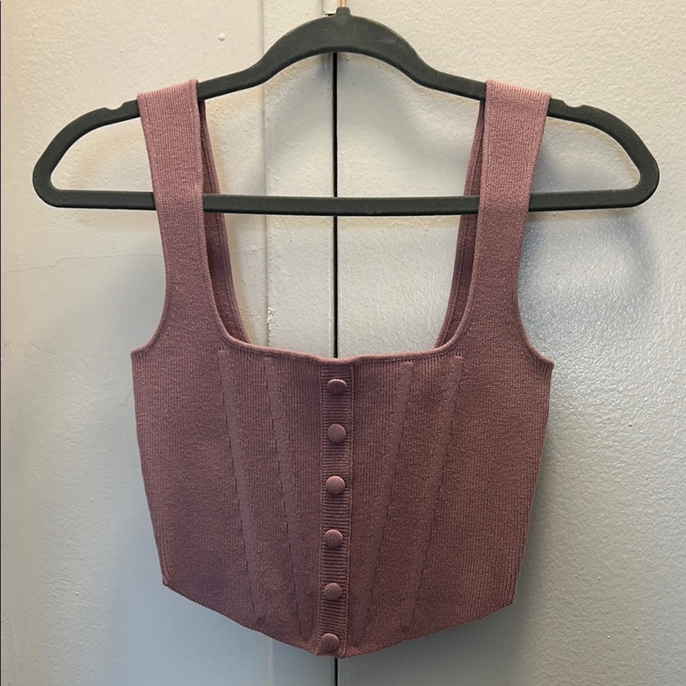 Guizio corset style sweater tank Y2K